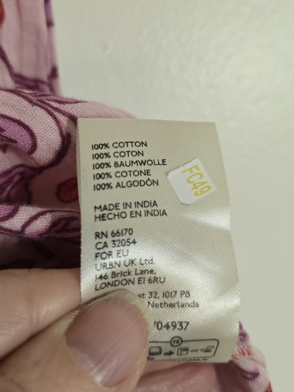 Free People Nala Printed Babydoll Top XL NWT New - Picture 7 of 8